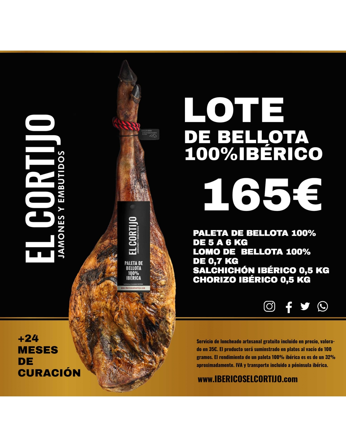 Lote Paleta de Bellota 100%